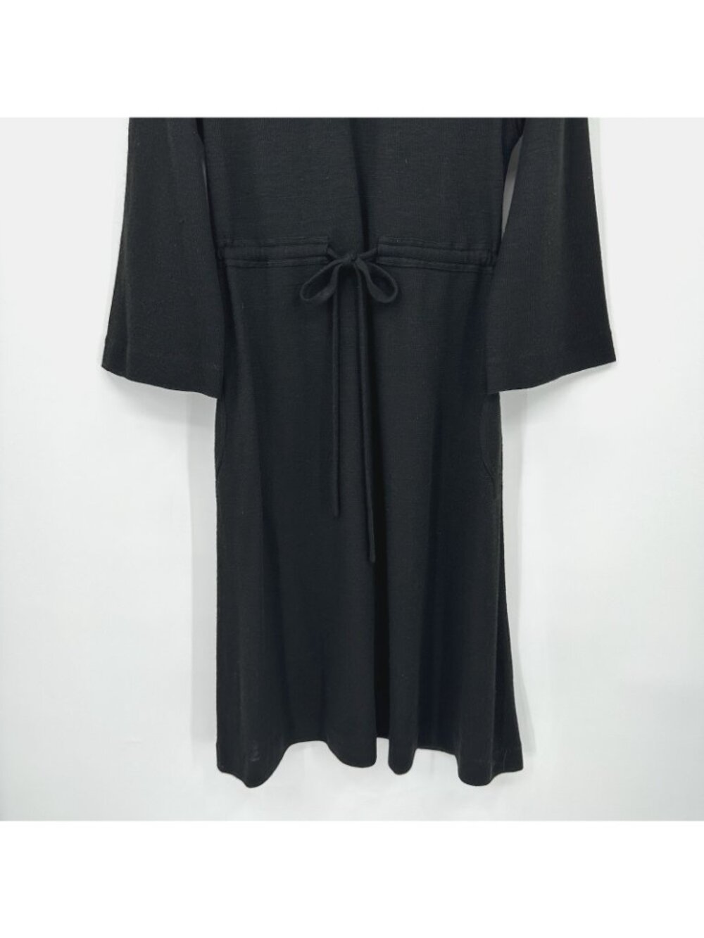 vintage 70s BLACK DRESS MEDIUM minimalist art teacher gallery owner modernist - Picture 7 of 12